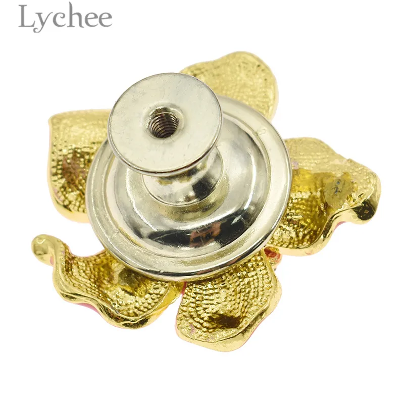 Дизайн ящика Lychee Life с кристаллами и цветами ручка стразы металлический шкафчик