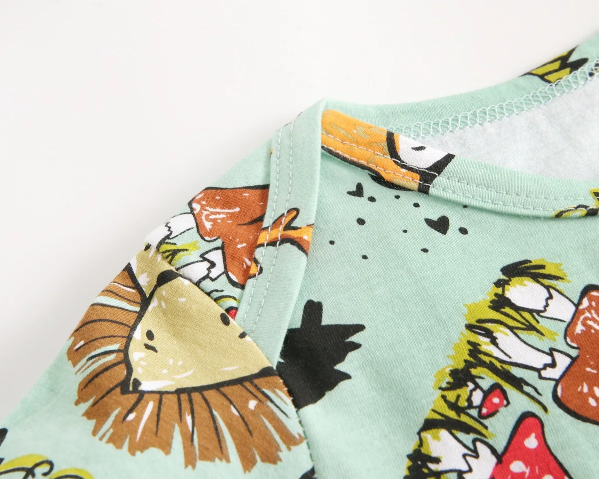 Newborn Baby's Romper Infant Boys Girls Jungle Animal Print Cute Short-sleeve One-pieces Jumpsuit Cotton Toddler Romper for Baby