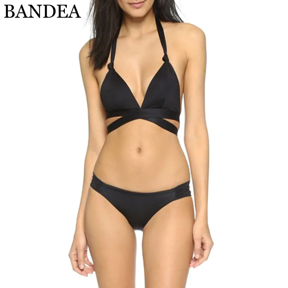 

BANDEA 2019 Sexy Bikinis Women Swimsuit Push Up Swimwear Plus Size Brazilian Bikini Set Halter Retro Beach Bathing Suits