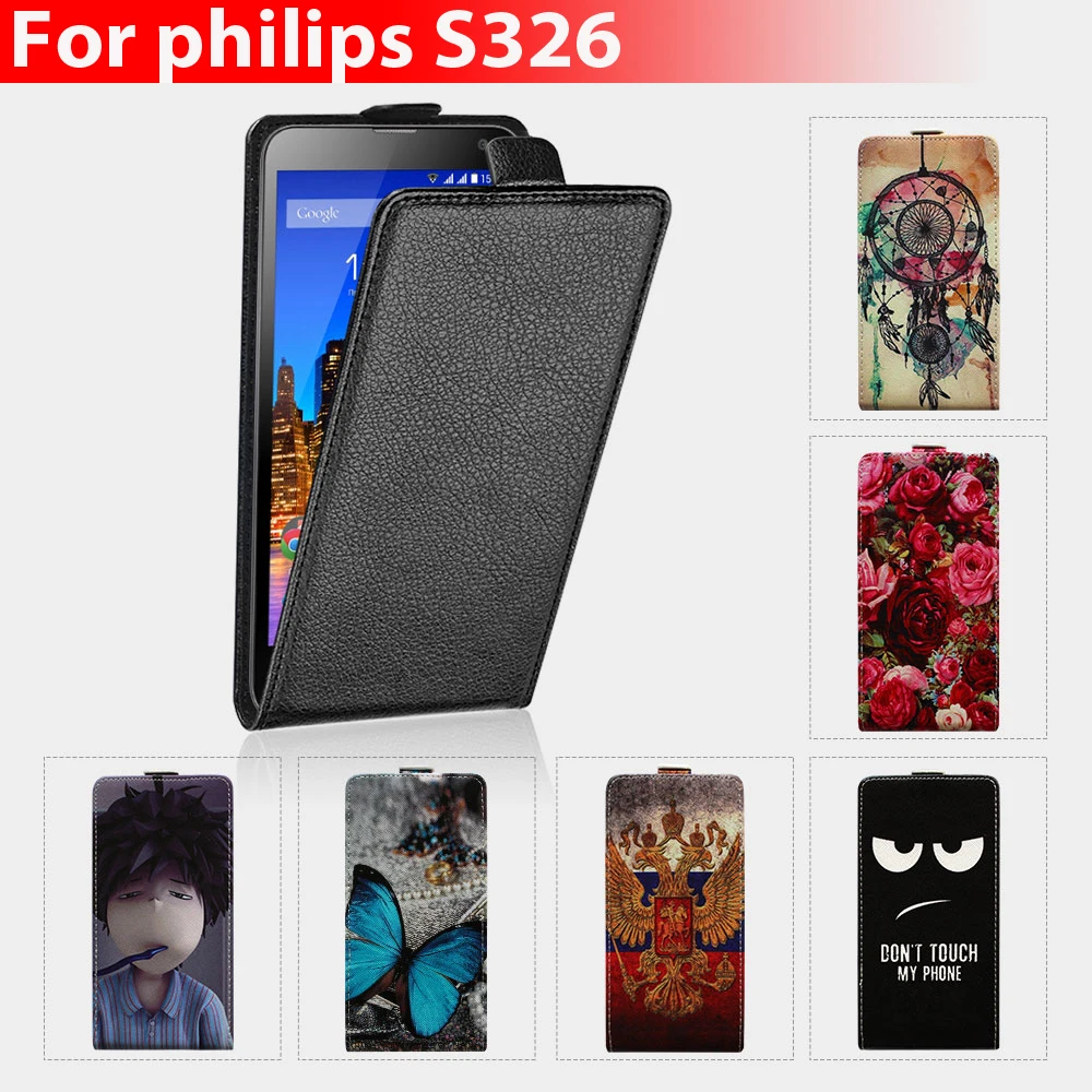 Высокое качество Роскошный флип раскладный кожаный чехол для philips S326 Чехол
