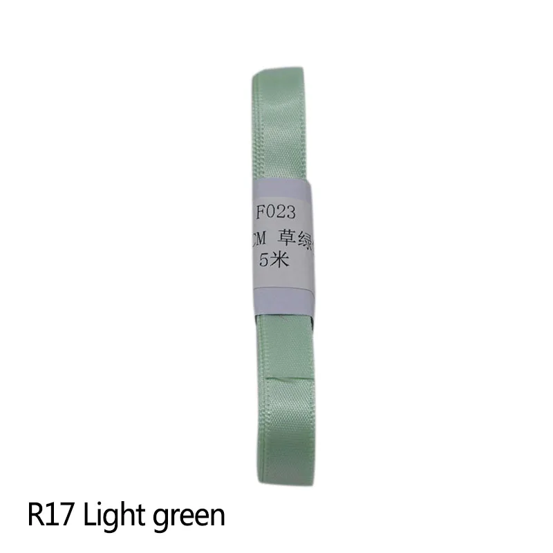 R17 5 рулонов 5 м* 10 мм корсажная атласная лента DIY упаковочная лента для свадебного украшения вечерние упаковочный материал для подарков Скрапбукинг Ремесло - Цвет: R17