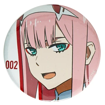 Значок аниме DARLING in the FRANXX: 002 Zero Two HIRO ICHIGO Kokoro Miku Goro Zorome металлический значок брошь на булавке - Окраска металла: 02 ZERO TWO 002