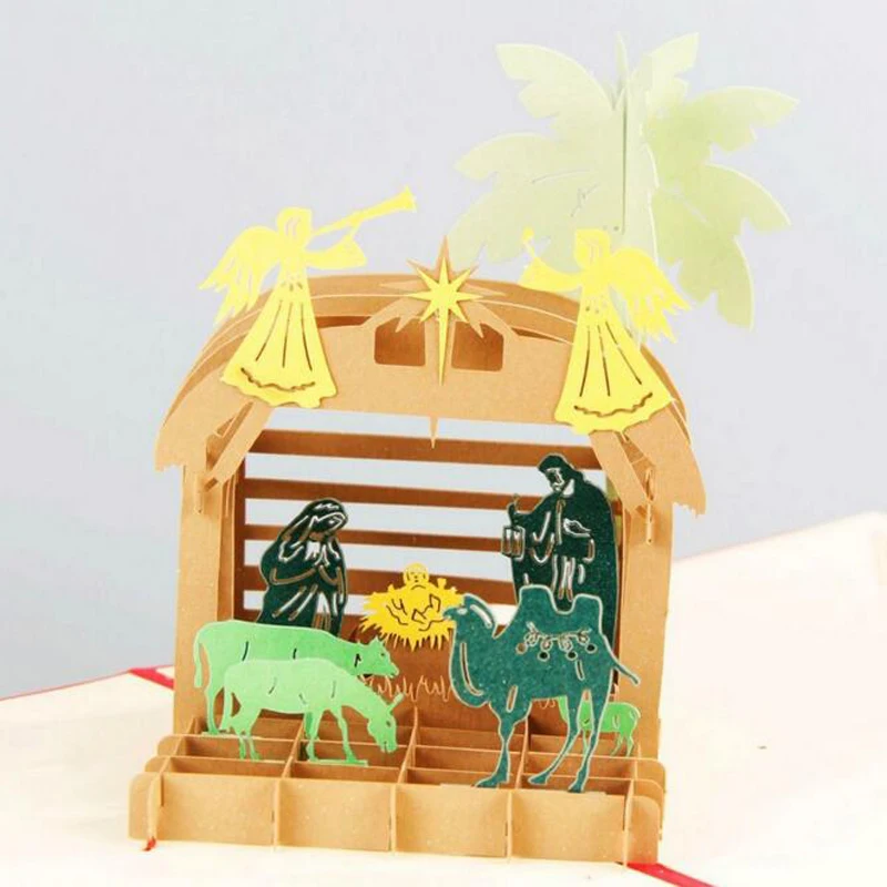 Киригами ручной работы 3D всплывающие дезерты верблюда поздравительная открытка