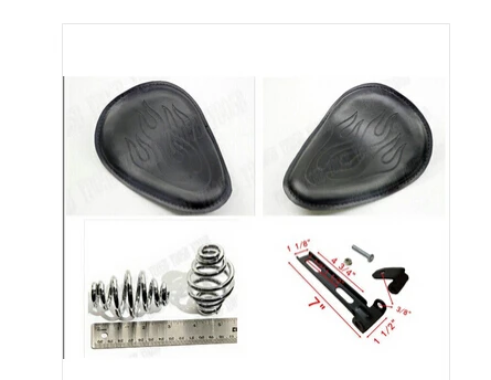 Черное Кожаное пламя Solo Slim Seat + крепление для Suzuki Boulevard C50 Volusia 800 C90 M109R C109 Marauder M50