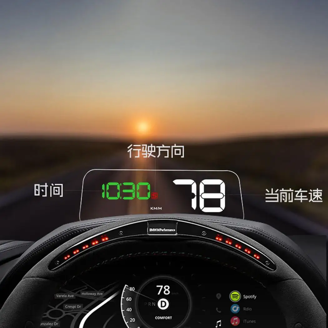 5 дюймов gps HUD Автомобильный дисплей Спидометр авто лобовое стекло проектор
