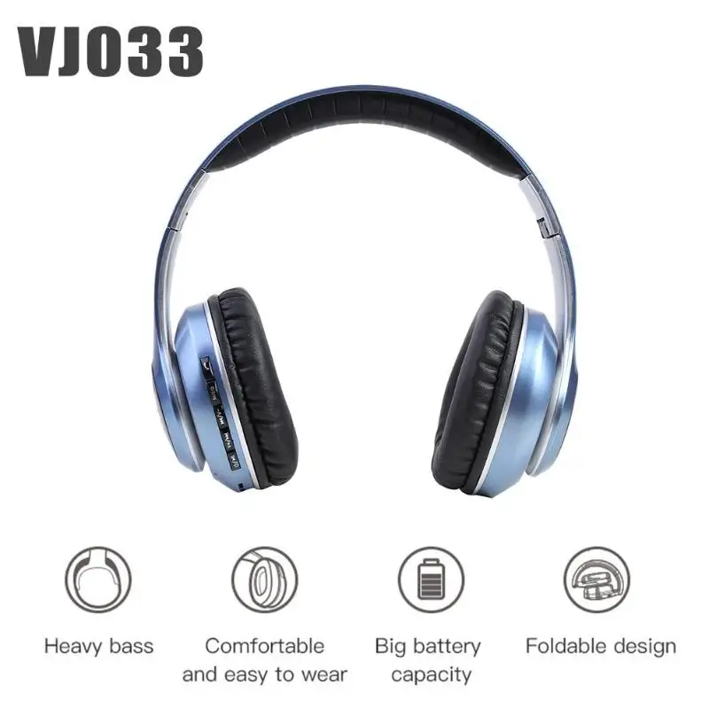 VJ033 беспроводные Bluetooth наушники над ухом игровая Спортивная гарнитура для
