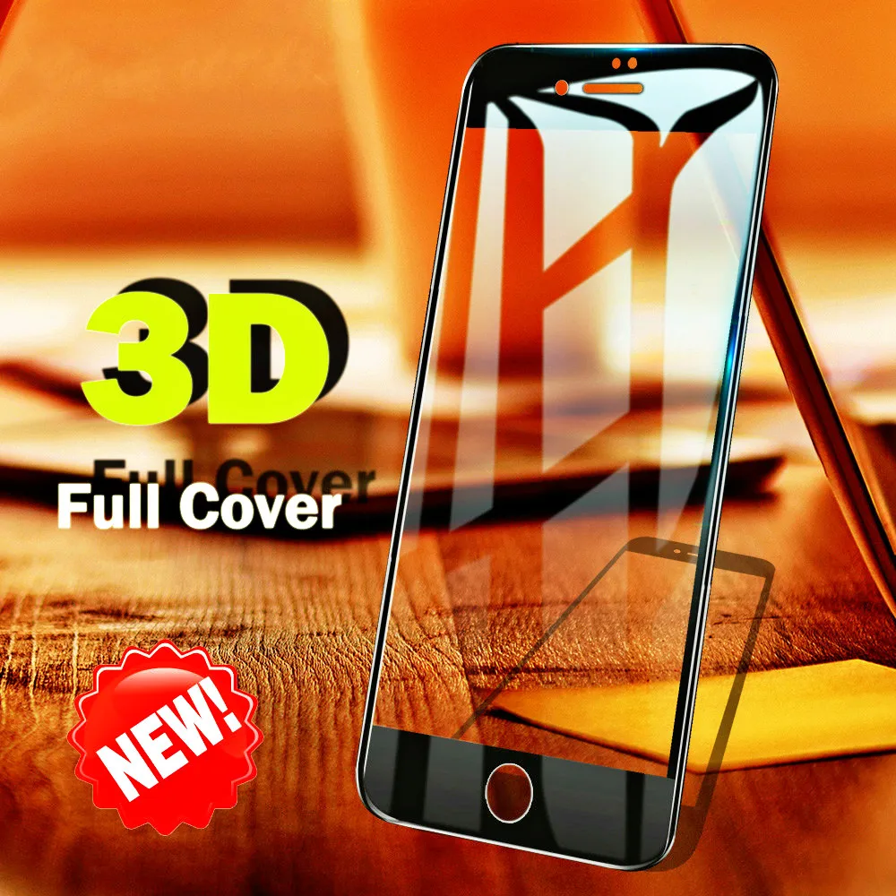 3D закаленное стекло для IPhone 7 6 6s Plus 8 защита экрана полный экран мягкий край 9H все