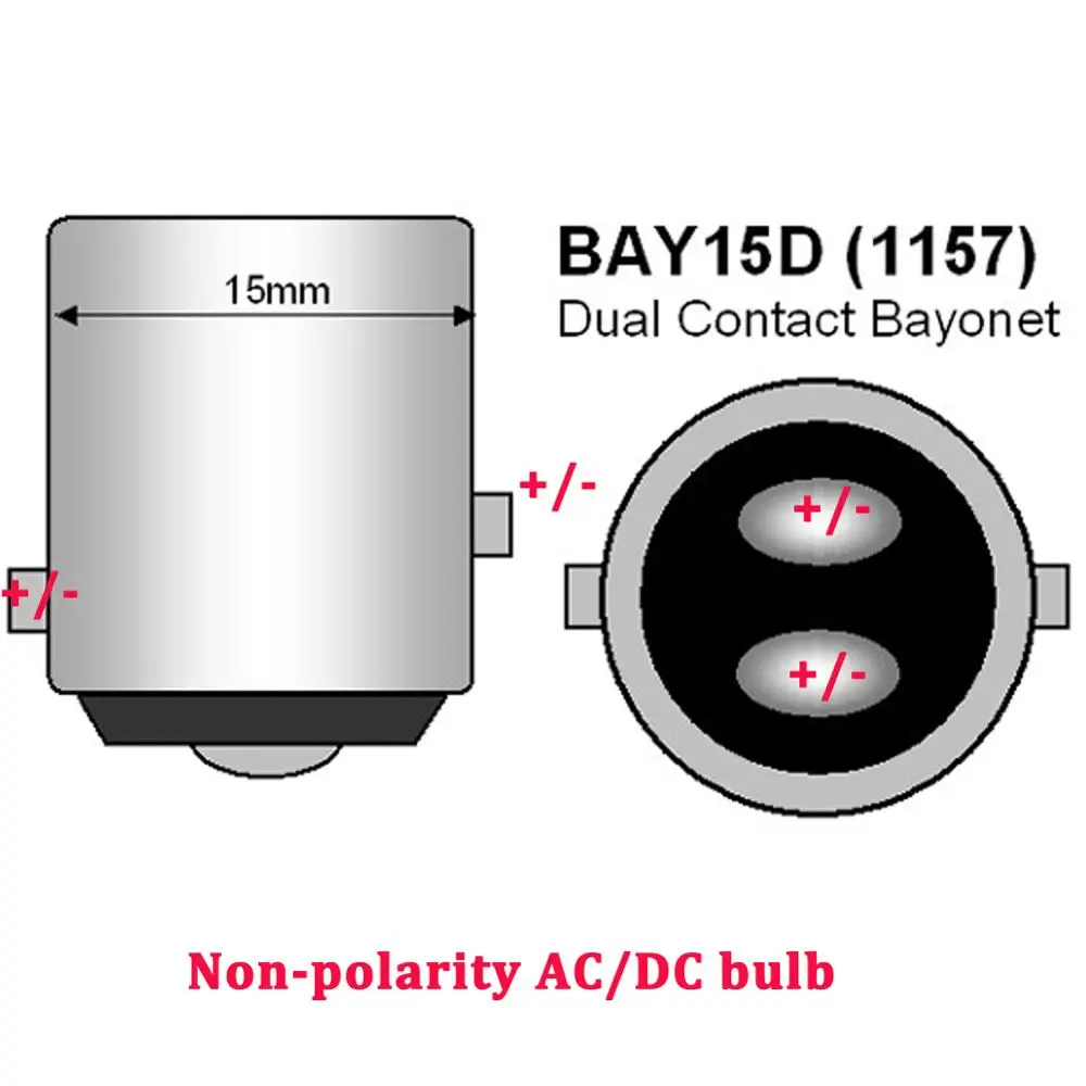 1 шт. x неполярность AC/DC6V белый Янтарный красный BAY15D 1157 P21/5 Вт Автомобильный задний тормозной задний светильник 5730 17-SMD светодиодный противотуманный фонарь