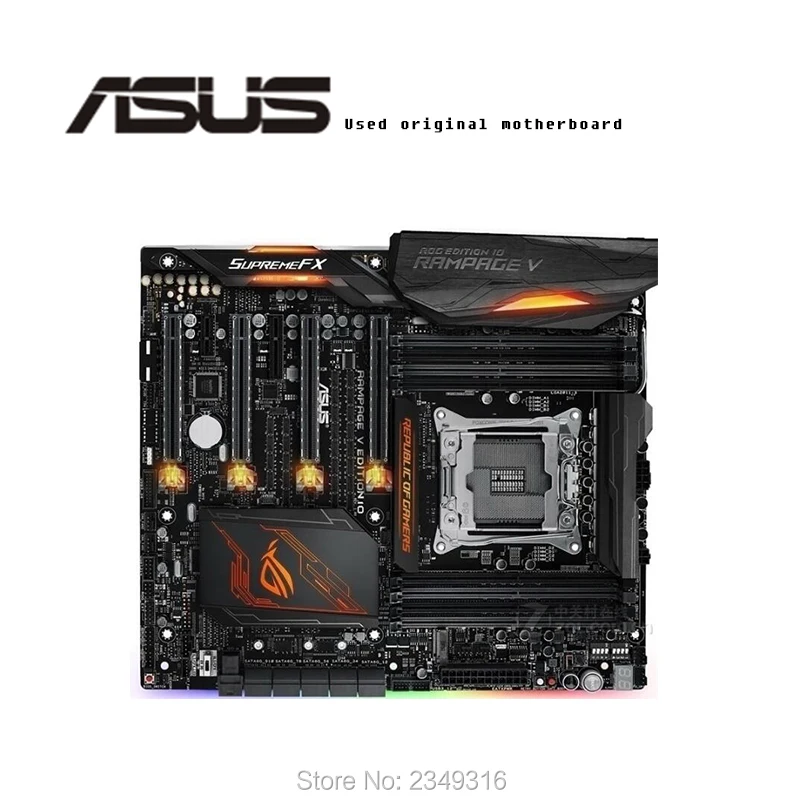 Для ASUS ROG RAMPAGE V EDITION 10 используется Оригинальное гнездо для материнской платы LGA 2011-3 V3 DDR4 X99 настольная материнская плата