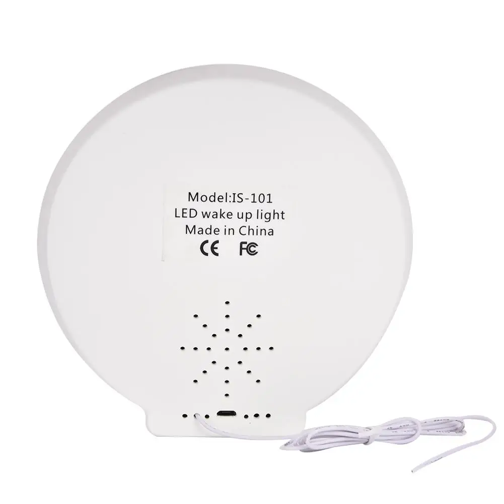 Умный восходящий симулятор будильника LED Wake Up Light 9 видов цветов 51 звуков FM Радио