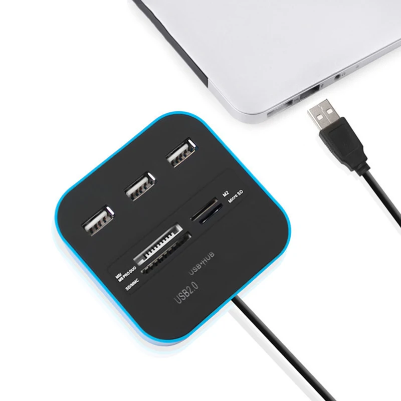 USB 2 0 концентратор 7 в 1 устройство для чтения карт | Компьютеры и офис