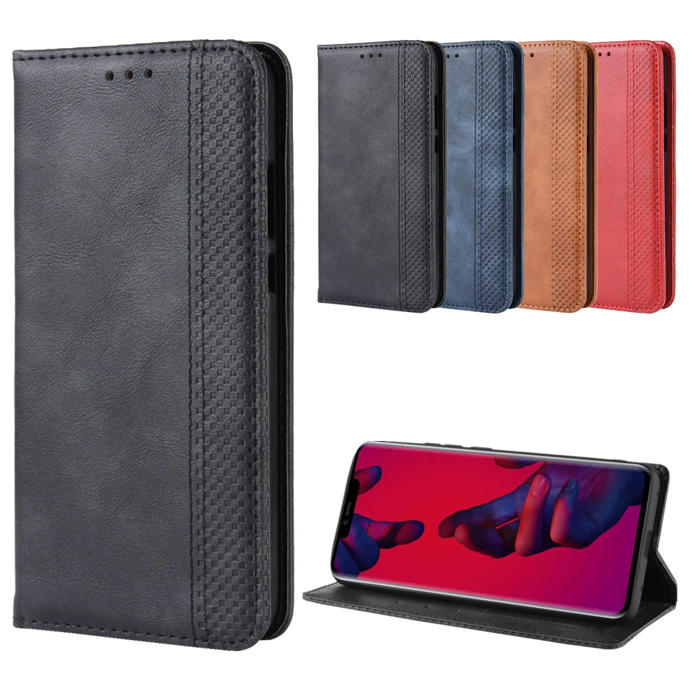 Роскошный Магнитный Тонкий кожаный флип-чехол в стиле ретро для Huawei Mate 20 RS Porsche