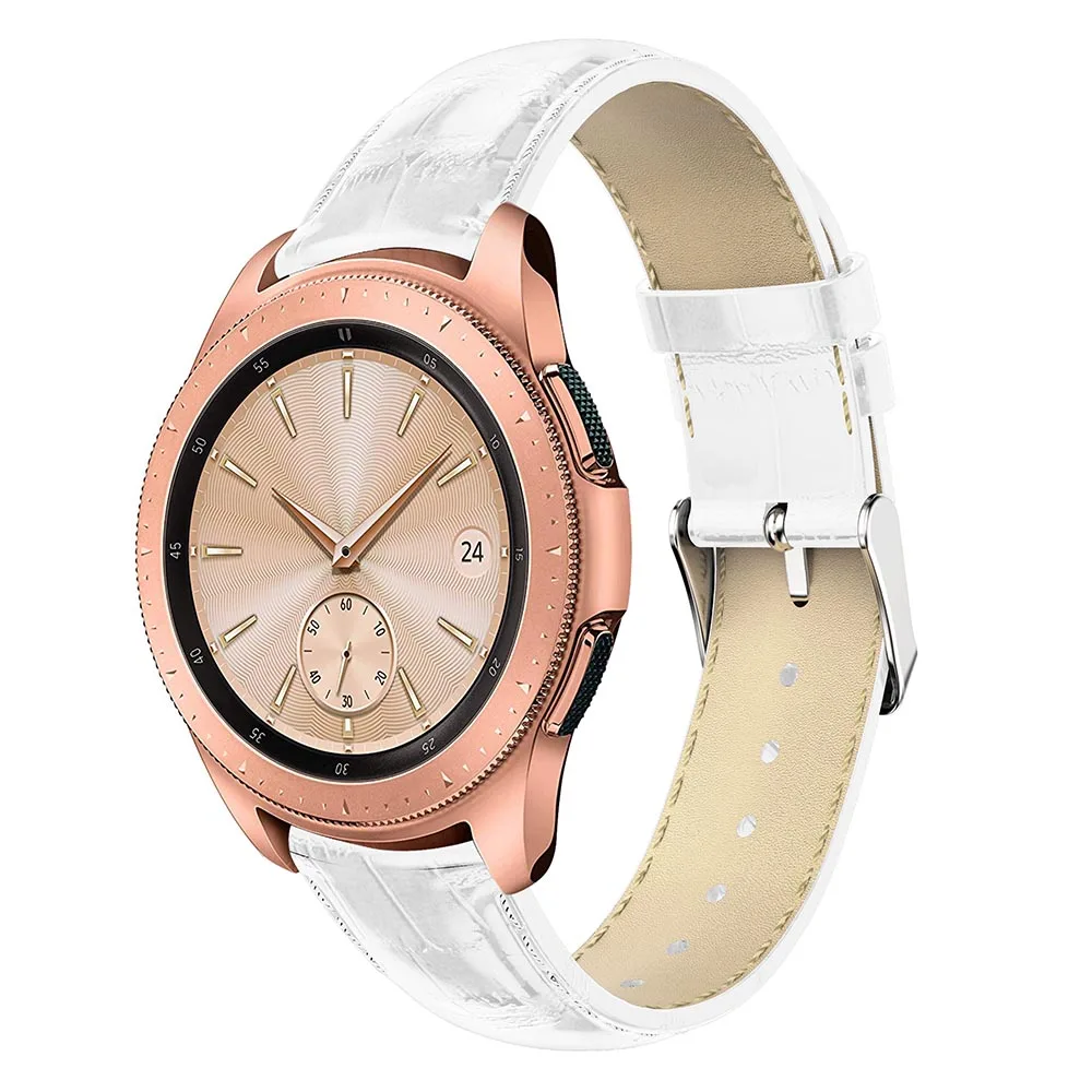 20 мм ремешок для часов Samsung Galaxy Watch 42 мм/46 смарт браслет кожаный Замена запястья
