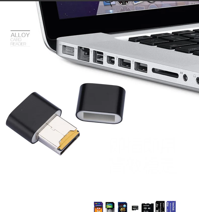 Высокоскоростной USB 2,0 интерфейс Micro SD TF T-Flash устройство для чтения карт памяти адаптер легкий портативный мини карты памяти оптом