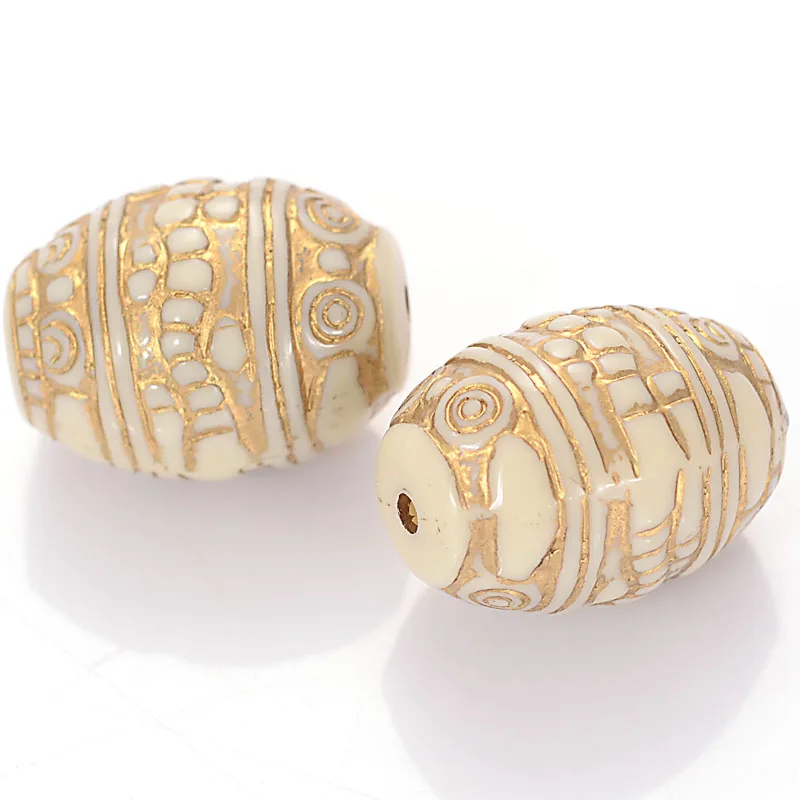 20 шт Ретро винтажный Вдохновленный Этнический узор Овальный акриловый античный