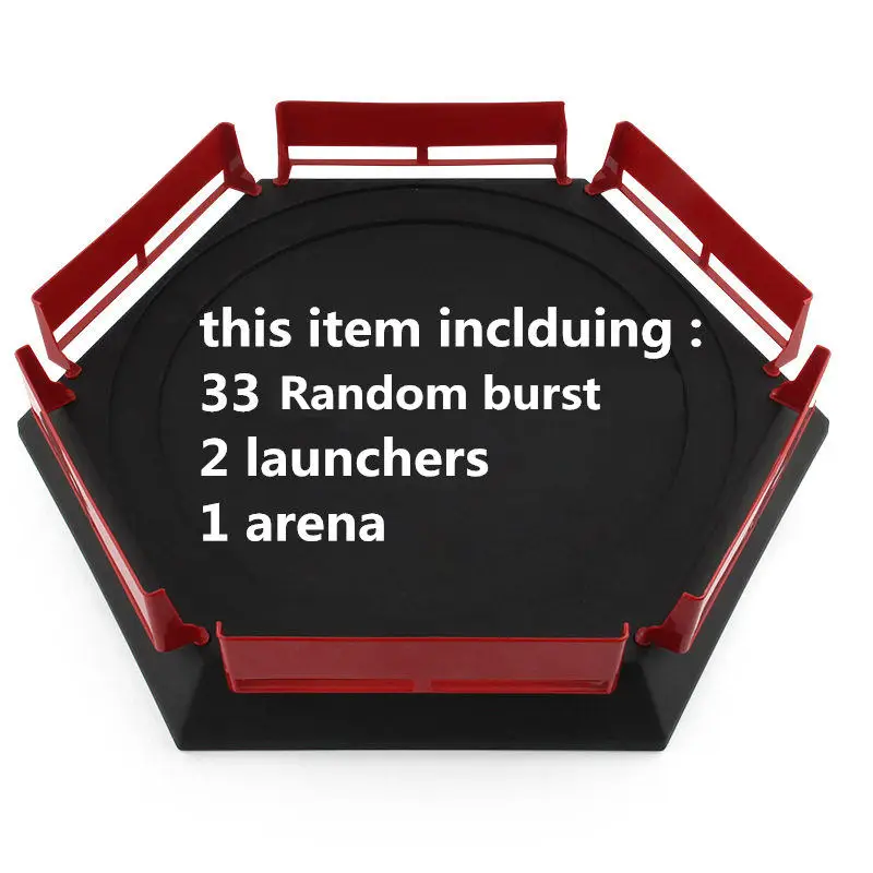 33pcs Random burst Прямая Beyblade Burst игрушки с пусковым устройством стартер и арена Bayblade Металл Fusion Бог спиннинг Топы Bey Blade лезвия игрушки - Цвет: 33pcs Random burst