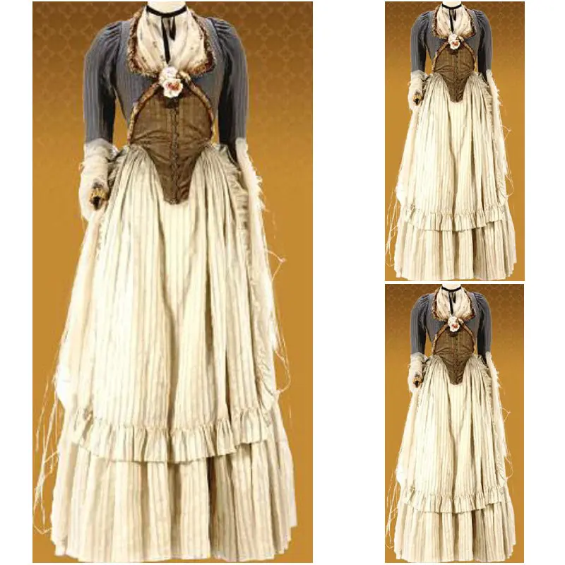 History!Customer-made Vintage Costumes Victorian Dresses Cosplay 1860s Scarlett Civil War dress Halloween dresses US4-36 C-860 |