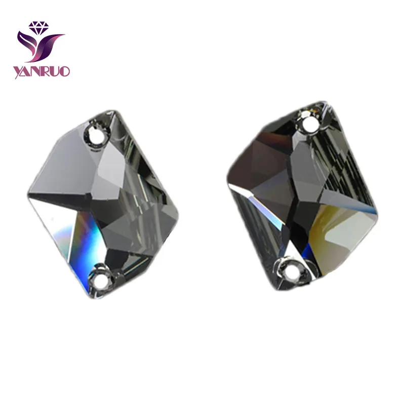 

YANRUO, черный бриллиант 3265 космической формы, стразы, кристаллы для одежды, Пришивные кристаллы, стеклянные элементы