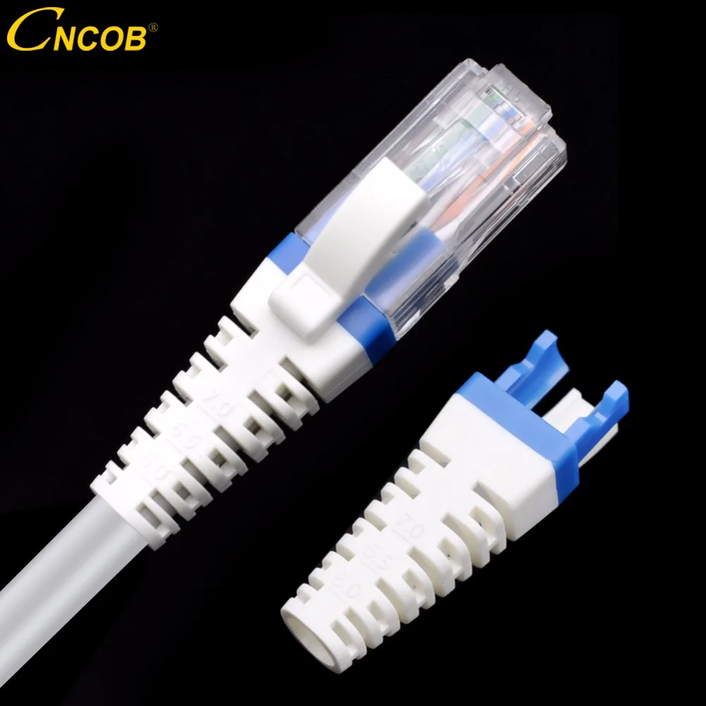 Сетевой разъем CNCOB rj45 cat6a CAT6, защитный чехол из ТПУ для защиты Ethernet, защитный чехол, апертура 100 шт.: 5,5-7,0 мм