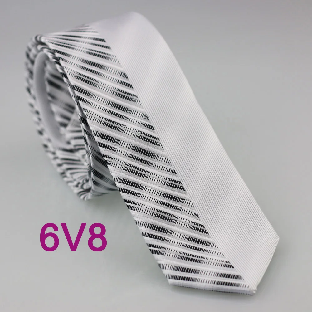 YIBEI Coachella Ties Men Silver Necktie Contrast With Right Vertical Stripe Left Black Diagonal Striped Neck Slim Tie Moda | Аксессуары