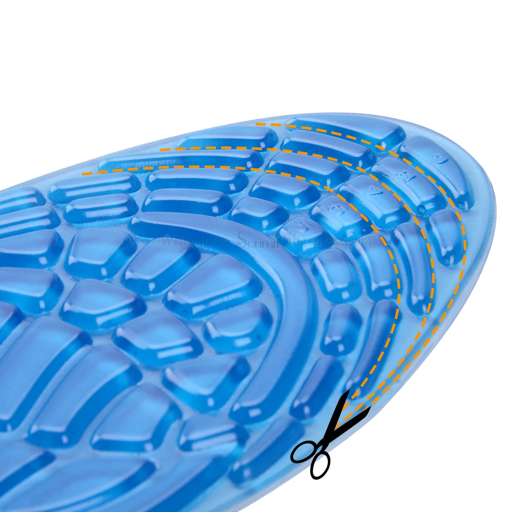 Силиконовые гелевые стельки для мужчин и женщин массажные ортопедические