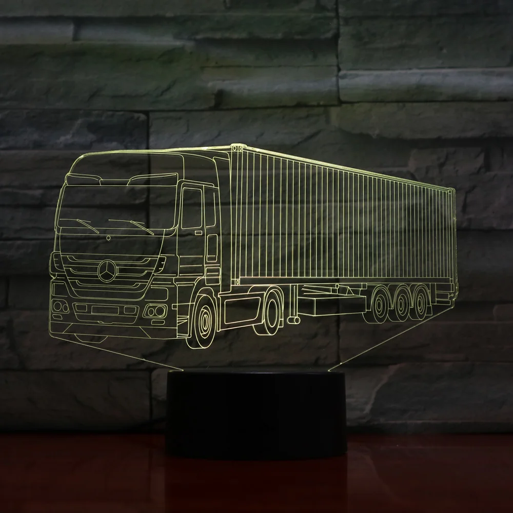 Светодиодная лампа с 3d увеличением яркости разноцветный ночсветильник