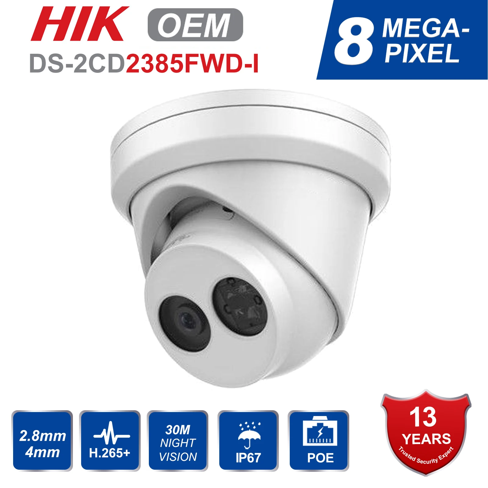 Hik OEM 8MP POE IP Камера открытый DS 2CD2385FWD I 8 Megapixel IR башни CCTV видео Камеры Скрытого