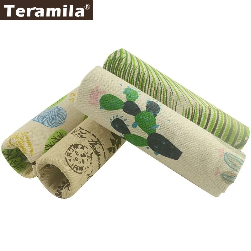 Boosew ткань из хлопка и льна Telas 4 шт. 45x45 см DIY шитьё для подушки занавески нашивки с