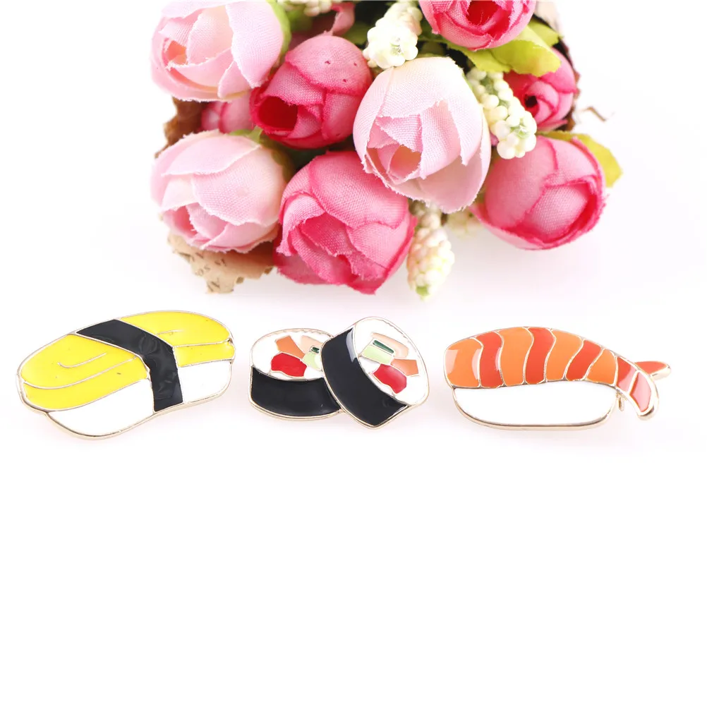 Джинсовая рубашка с пряжкой значок новая японская кухня булавки бэнто рис ролл