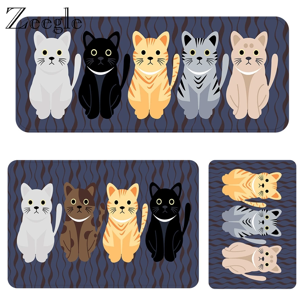 Cat Carpet for Entrance Doormat Hallway Floor Mat Anti Slip Absorbent Kitchen Mats Area Rugs Living Room Bedroom Carpets | Дом и сад