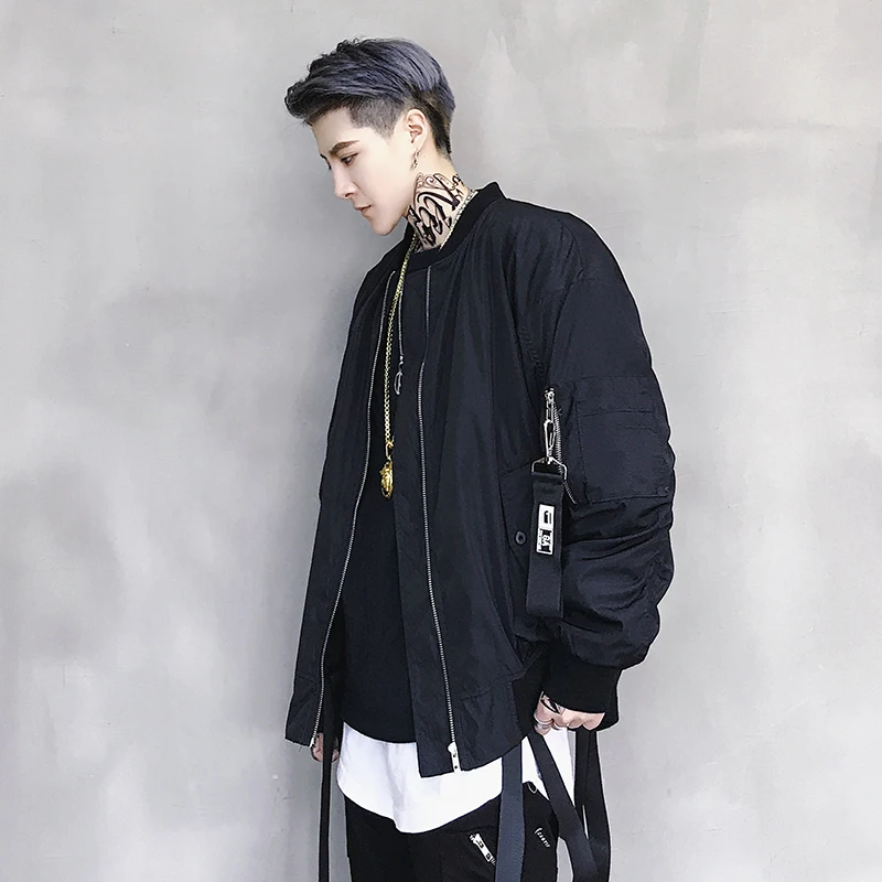 Прямая доставка новая модная уличная набивная лента с узором на молнии мужские