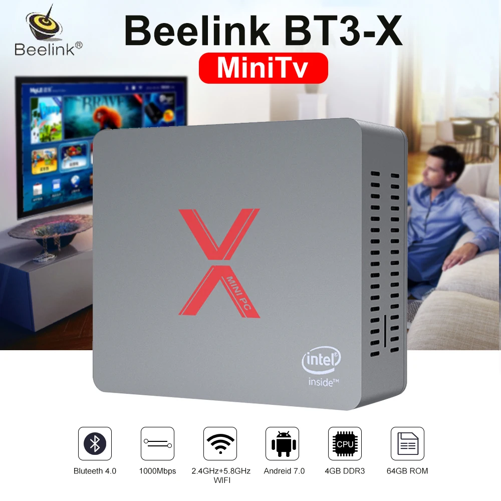 Beelink BT3 X ТВ коробка Windows 10 Intel Apollo Lake J3355 Графика 500 мини ПК 2 4 ГГц/5 8 ГГц Wi Fi 1000 Мбит/с