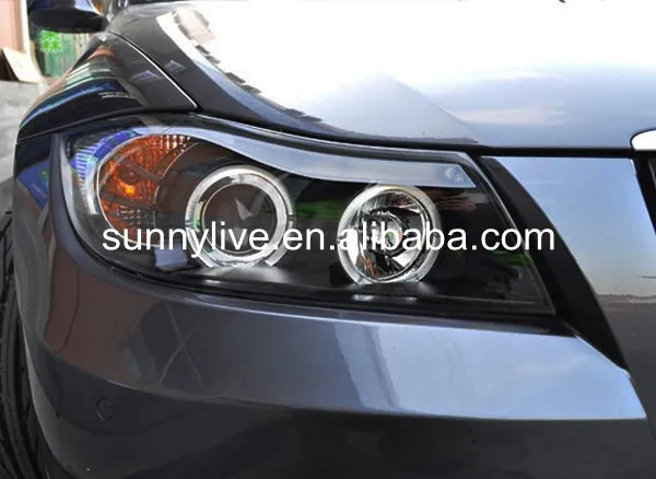 Для BMW E90 318i 320i светодиодный Ангельские глазки налобный фонарь 2005 по 2008 год с линзы
