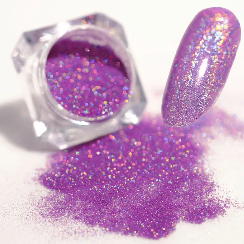 38755 1 коробка голографический блестящий для ногтей порошок пигмент хром Сияющий серебряный лак для ногтей Пыль для ногтей типсы дизайн ногтей Декоративный пигмент - Цвет: 38755
