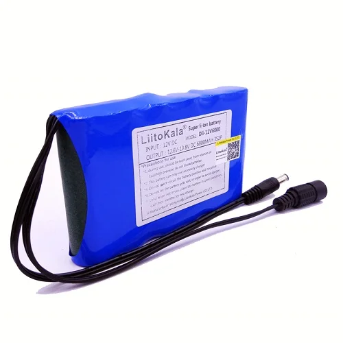 12V 6800mah HK LiitoKala 12V 2200mah 3000mAh 6800mah 9800mah 10ah 18650 Li-lon DC 12V Супер перезаряжаемый аккумулятор - Цвет: 12V 6800mah