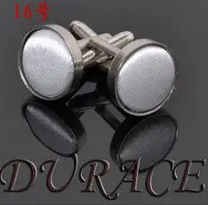 JINSE мужская одежда круглые обтянутые тканью запонки для рубашка для бизнеса Свадебная вечеринка мужские Запонки 26 цветов Ткань круглые запонки - Окраска металла: 16 sliver