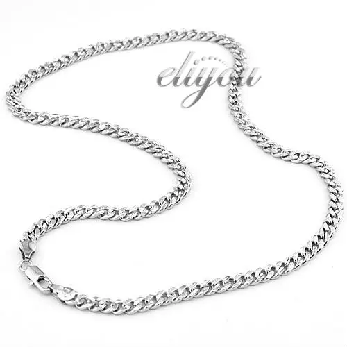 Цепочка кубинская матовая для мужчин и женщин ожерелье из золота белого золотого