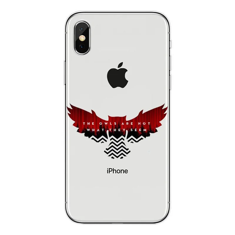 Силиконовый прозрачный чехол для телефона Iphone 6X8 7 5 Plus 10 XR Max Funda Coque Twin Peaks Fire Walk With Me