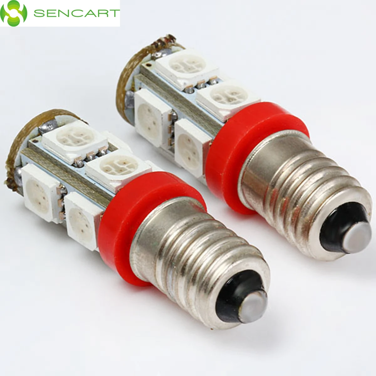 Sencart e10 2psc 12 В 9led 5050smd лампы теплый белый 3000 3500 К birne лампе schraub sockel fahrzeug dc12v|fahrzeuge| |