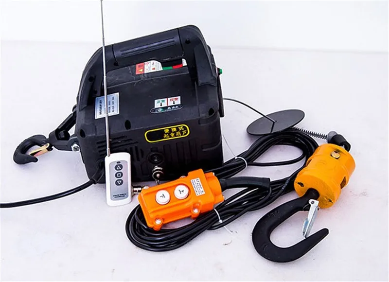 Портативная электрическая лебедка 220 кг с дистанционным управлением Тяговая