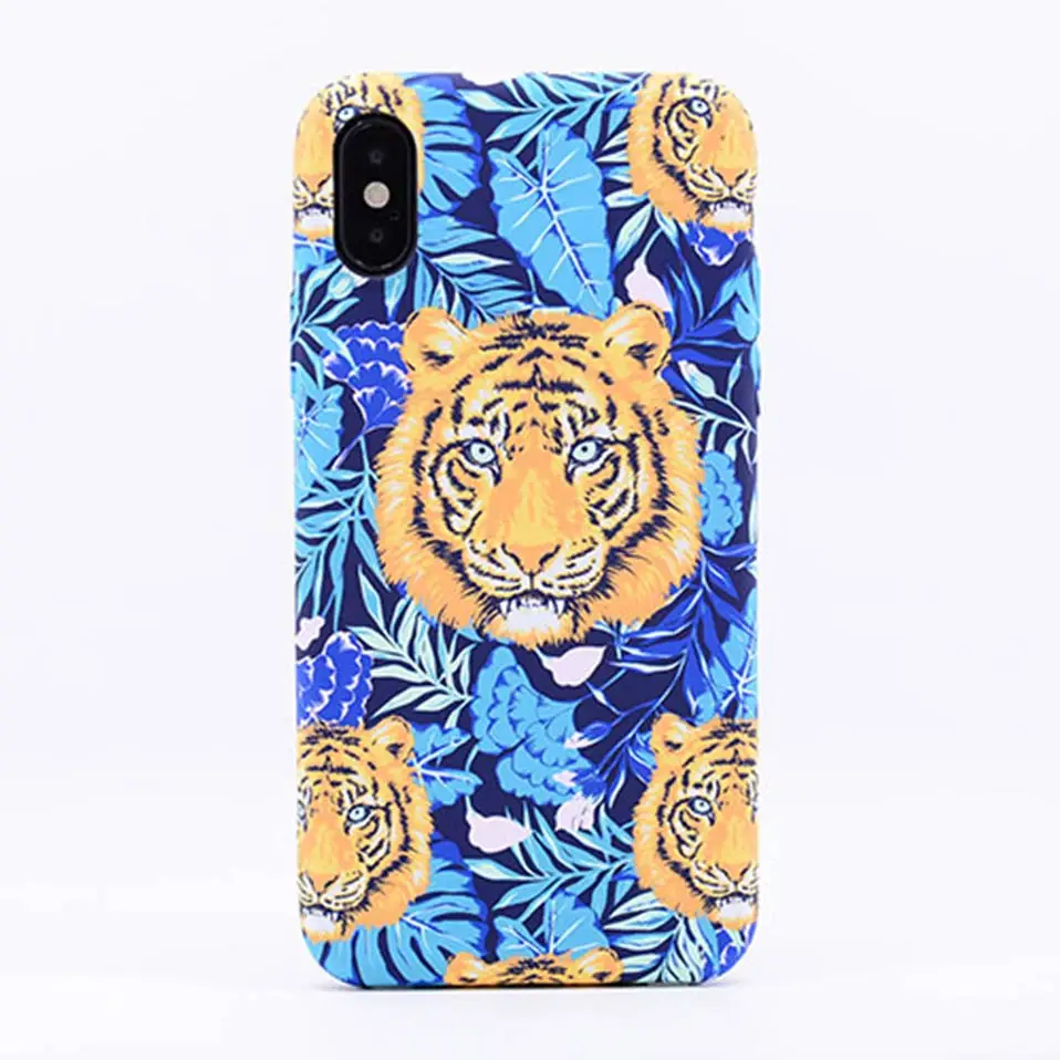 Царь зверей рисунком для iPhone 7 8 Plus X 6 6S животных тигра чехол телефона