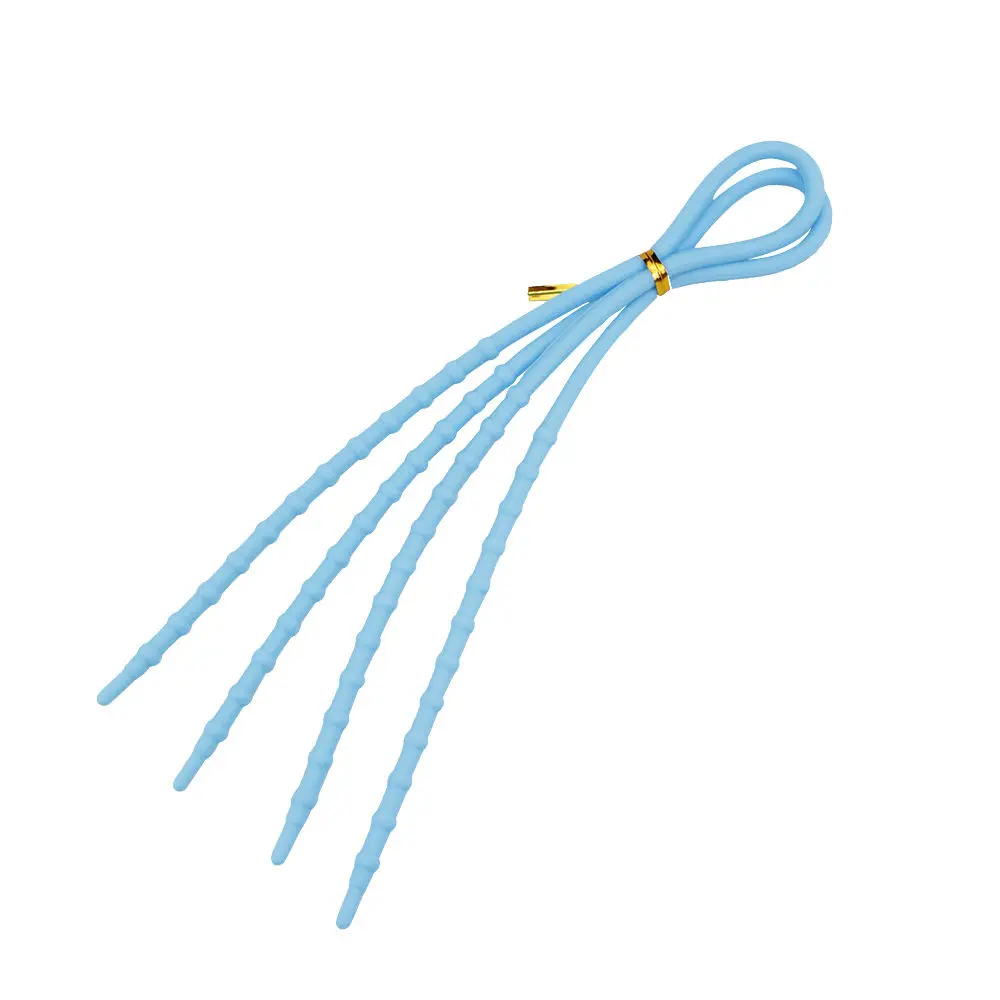 light blue 1 пара X-Tie, легкие мягкие силиконовые радужные шнурки, спортивная обувь для ленивых, шнурки, веревки, шнурки для бега, шнурки, тянется, новинка - Цвет: light blue
