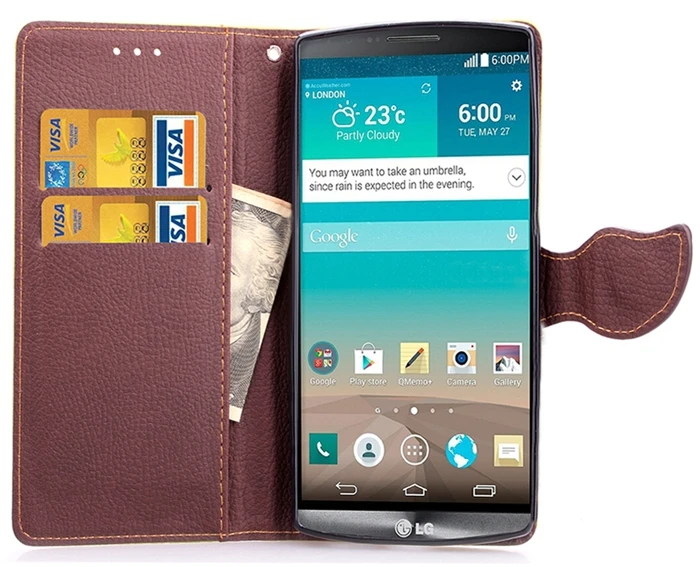 Slim livre de style PU cuir flip cas Housse etui coque case cover telephone couvercle For LG G4 Case smartphone |