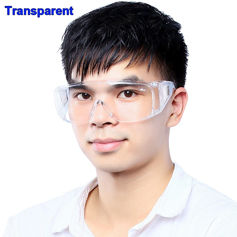 Transparent DK-1 защитные очки высокого качества прозрачные белые защитные очки отправить очки случае очистки тканевая веревка медицинские очки - Цвет: Transparent