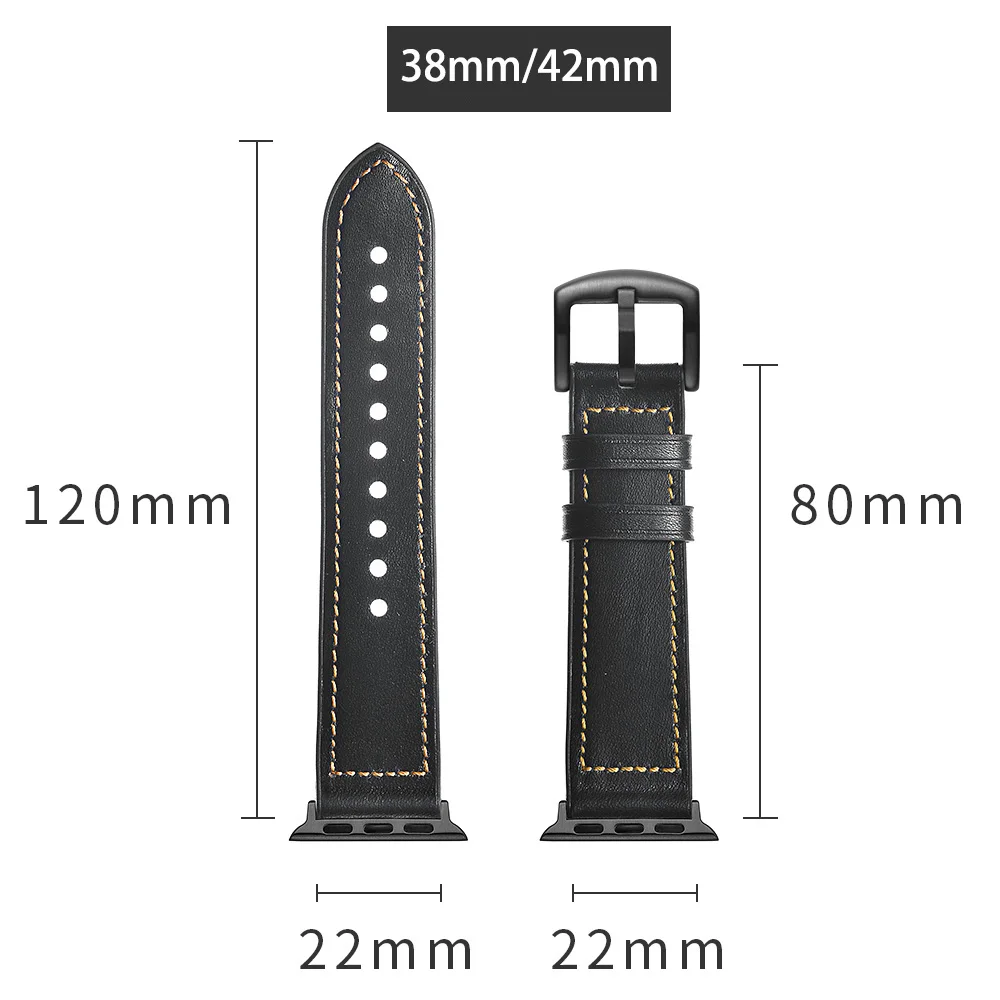 Ремешок BEAFIRY спортивный из кожи и силикона для Apple Watch 4 Band 40 мм 44 iwatch 4/3/2/1 38 42