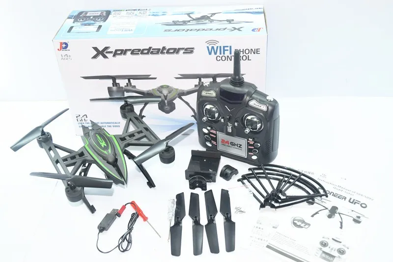 Оригинальный JXD 510W RC Квадрокоптер Дрон 2 4G 4CH 6 осевой гироскоп Wifi FPV вертолет с 0.3MP