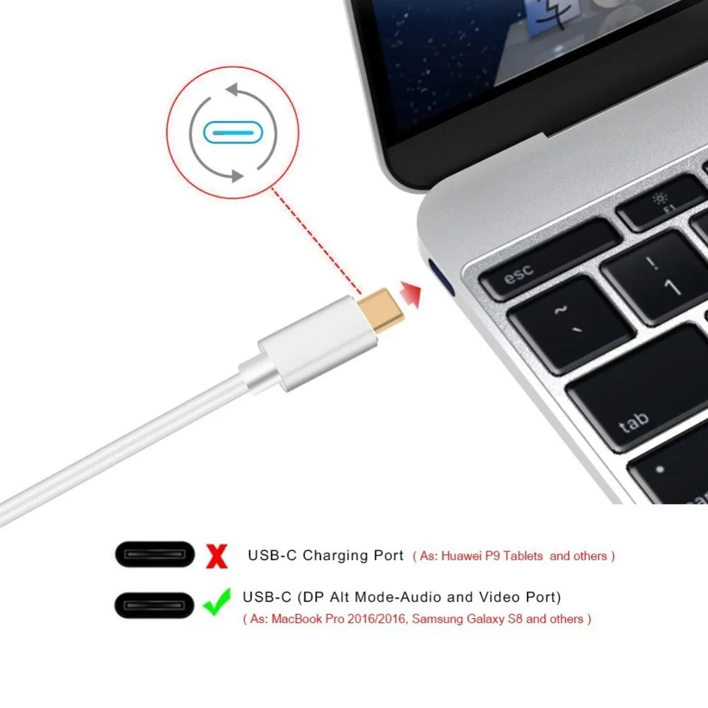 Переходник с USB C на HDMI разрешение 4K переходник 3 1 типа для Galaxy S8 Plus MacBook Pro Chromebook