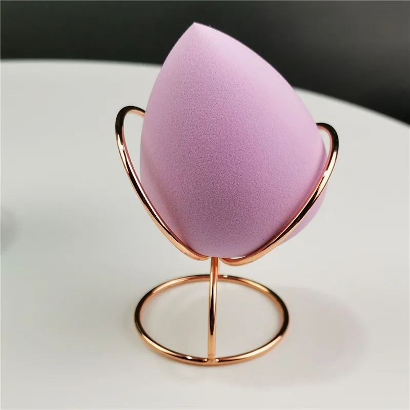 A-Rose Gold Горячая металлический держатель спонжа для макияжа бренд Красота Макияж Puff Rack пудра Puff блендер стеллаж для хранения губка сушильная подставка держатель - Цвет: A-Rose Gold