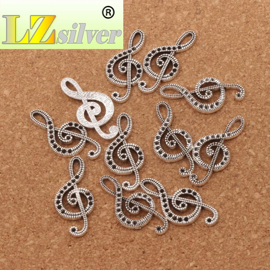 Скрипичный ключ музыкальные ноты бусины с большим отверстием подходят для