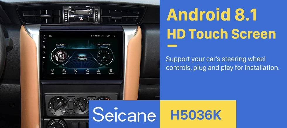 Seicane " Android 8,1 автомобильный Радио gps навигационный блок плеер для- Toyota Fortuner/тайная Поддержка рулевого колеса управления